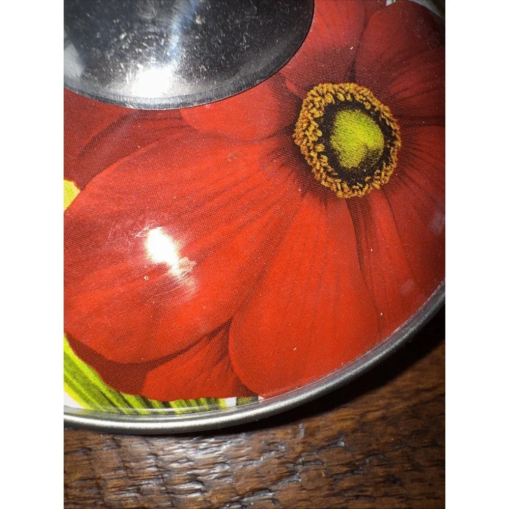 Pioneer Woman Flower Garden Tea Kettle 2.3 Qt Enameled  Chrome  Pot Retired (RV)